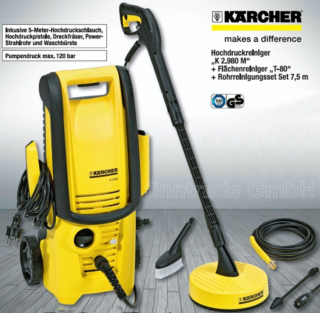 KÄRCHER K 2.980 MD Hochdruckreiniger + T Racer 80 + 7,5 m