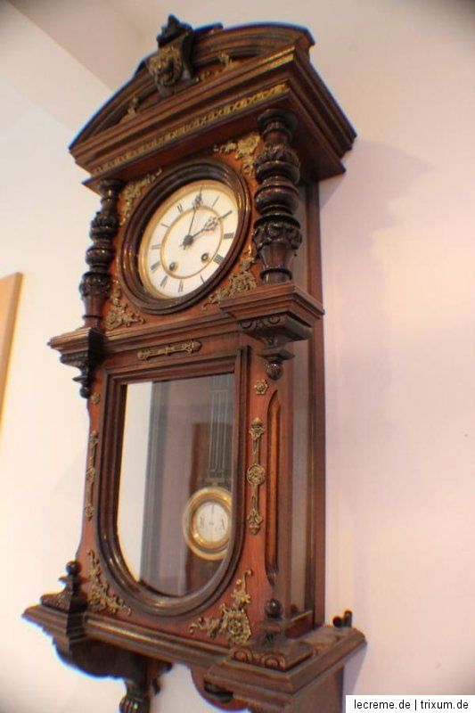 Regulator Lenzkirch Pendule Wanduhr Gründerzeit um 1890 4072*